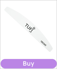 Nail file TUFI profi Half-moon White 180/240 grit